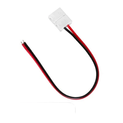 GloboStar® 70728 Μονός Connector 8mm 15cm Για Ταινία LED 4.8 Watt