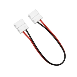 Ταχυσύνδεσμος για μονόχρωμη ταινία LED 10mm σε 10mm σύνδεσμο IP20 STRIPCON λευκός 16x15x3mm