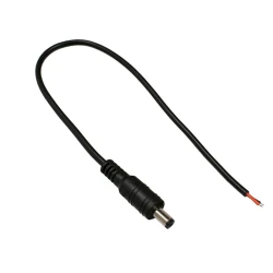 Ταχυσύνδεσμος DC Jack 5.5x2.1mm αρσενικός για ταινία LED IP20 STRIPDC μαύρος 30x2.1x2.1cm