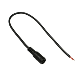 Ταχυσύνδεσμος DC Jack 5.5x2.1mm θηλυκός για ταινία LED IP20 STRIPDC μαύρος 30x2.1x2.1cm