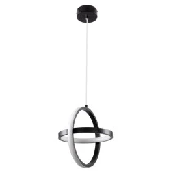 Κρεμαστό Φωτιστικό Οροφής Design LED CCT 20W 2400lm 300° AC 220-240V - Εναλλαγή Φωτισμού μέσω Διακόπτη On/Off All In One  Μ25 x Π22 x Υ25cm - Μαύρο