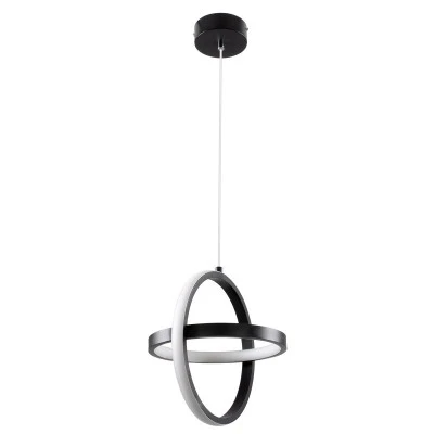 Κρεμαστό Φωτιστικό Οροφής Design LED CCT 20W 2400lm 300° AC 220-240V - Εναλλαγή Φωτισμού μέσω Διακόπτη On/Off All In One  Μ25 x Π22 x Υ25cm - Μαύρο
