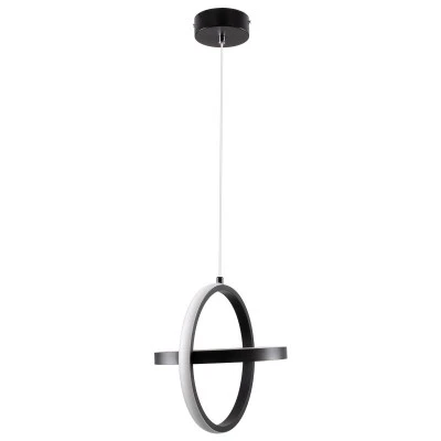 Κρεμαστό Φωτιστικό Οροφής Design LED CCT 20W 2400lm 300° AC 220-240V - Εναλλαγή Φωτισμού μέσω Διακόπτη On/Off All In One  Μ25 x Π22 x Υ25cm - Μαύρο