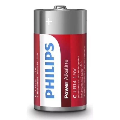Αλκαλικές μπαταρίες PHILIPS Power LR14P2B/05 Baby C LR14 1.5V σε συσκευασία 2τμχ