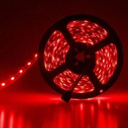 Led ταινία ισχύος 19.2W/m 12VDC 5m κόκκινο φως IP20 μη στεγανή εύκαμπτη και αυτοκόλλητη