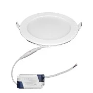 Led panel χωνευτό λευκό χρώμα στρογγυλό 12W 230V 4000k ενδιάμεσο φως 850lm με τροφοδοτικό