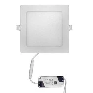 Led panel χωνευτό λευκό τετράγωνο ισχύος 12W 230V 4000k ενδιάμεσο λευκό φως 850lm με τροφοδοτικό