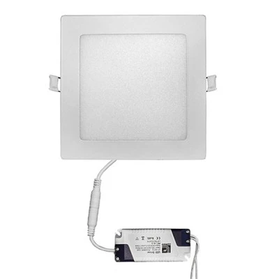 Led panel χωνευτό λευκό τετράγωνο ισχύος 12W 230V 4000k ενδιάμεσο λευκό φως 850lm με τροφοδοτικό