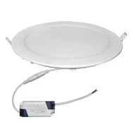 Led panel χωνευτό λευκό στρογγυλό 18W 230V 3000k θερμό λευκό φως με τροφοδοτικό 1300lm