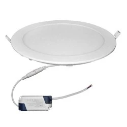 Led panel χωνευτό λευκό στρογγυλό 18W 230V 3000k θερμό λευκό φως με τροφοδοτικό 1300lm
