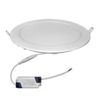 Led panel χωνευτό λευκό στρογγυλό 18W 230V 4000k ενδιάμεσο φως με τροφοδοτικό 1300lm