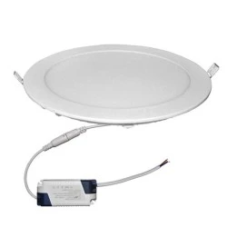 Led panel χωνευτό λευκό στρογγυλό 18W 230V 4000k ενδιάμεσο φως με τροφοδοτικό 1300lm