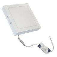 Led panel επίτοιχο λευκό τετράγωνο 18W 230V 6300k ψυχρό λευκό φως 1300lm με τροφοδοτικό