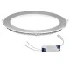 Led panel χωνευτό ασημί στρογγυλό 25W 230V 3000k θερμό λευκό φως 1800lm με τροφοδοτικό