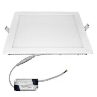 Led panel χωνευτό τετράγωνο λευκό 24W 230V 6300k ψυχρό λευκό φως 1950lm με τροφοδοτικό