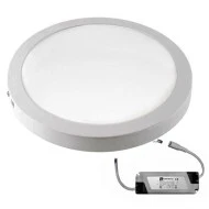 Led panel επίτοιχο λευκό στρογγυλό ισχύος 24W 230V 6300k ψυχρό φως 2250lm με τροφοδοτικό