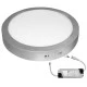 Led panel επίτοιχο στρογγυλό ασημί χρώμα 24W 230V 3000k θερμό λευκό φως 1800lm με τροφοδοτικό