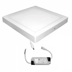 Led panel επίτοιχο λευκό τετράγωνο ισχύος 24W 230V 4000k ενδιάμεσο λευκό φως 1800lm με τροφοδοτικό