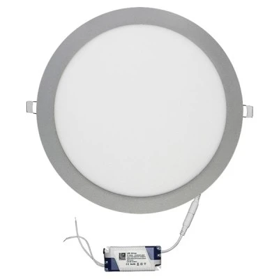 Led panel χωνευτό ασημί στρογγυλό 30W 230V 3000k θερμό λευκό φως 2700lm με τροφοδοτικό Led panel χωνευτό ασημί στρογγυλό 30W 230V 3000k θερμό λευκό φως 2700lm με τροφοδοτικό
