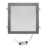 Led panel χωνευτό ασημί τετράγωνο 30W 230V 3000k θερμό λευκό φως 2700lm με τροφοδοτικό