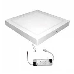 Led panel επίτοιχο λευκό τετράγωνο 30W 230V 3000k θερμό λευκό φως 2700lm με τροφοδοτικό