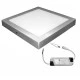 Led panel επίτοιχο ασημί τετράγωνο 30W 230V 3000k θερμό λευκό φως 2700lm με τροφοδοτικό