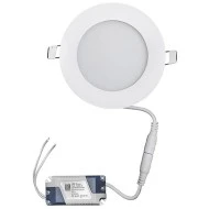 Led spot χωνευτό λευκό στρογγυλό ισχύος 6W 230V 3000k θερμό λευκό φως 300lm με τροφοδοτικό