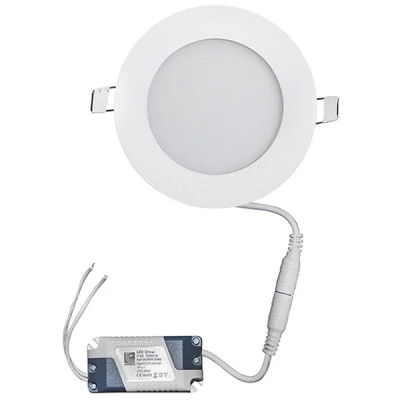 Led spot χωνευτό λευκό στρογγυλό ισχύος 6W 230V 3000k θερμό λευκό φως 300lm με τροφοδοτικό Led spot χωνευτό λευκό στρογγυλό ισχύος 6W 230V 3000k θερμό λευκό φως 300lm με τροφοδοτικό