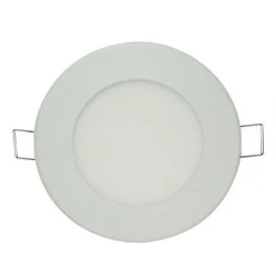 Led panel λευκό στρογγυλό χωνευτό 6W 230V 6000k ψυχρό λευκό φως 120° 480lm
