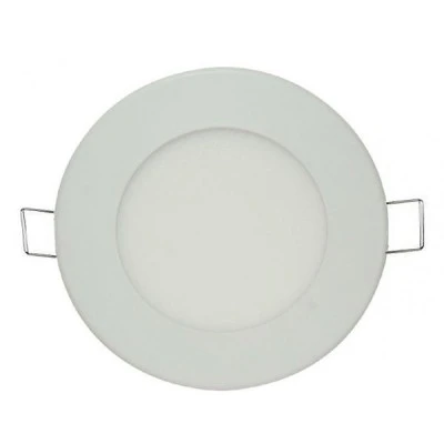 Led panel λευκό στρογγυλό χωνευτό 6W 230V 6000k ψυχρό λευκό φως 120° 480lm