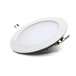 Led panel λευκό στρογγυλό χωνευτό 18W 230V 4000k ενδιάμεσο λευκό φως 120° 1350lm