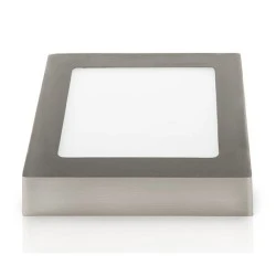 Led panel inox τετράγωνο εξωτερικό 24W 230V 4000k ενδιάμεσο λευκό φως 120° 1800lm