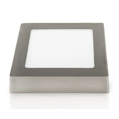 Led panel inox τετράγωνο εξωτερικό 24W 230V 4000k ενδιάμεσο λευκό φως 120° 1800lm