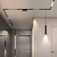 Μαγνητικό LED φωτιστικό ράγας 20W 2000LM με θερμό φως 3000K σε μαύρο χρώμα
