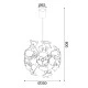 Κρεμαστό παιδικό φωτιστικό SPACE 4xΕ14 Φ35xΗ80cm εσωτερικού χώρου IP20