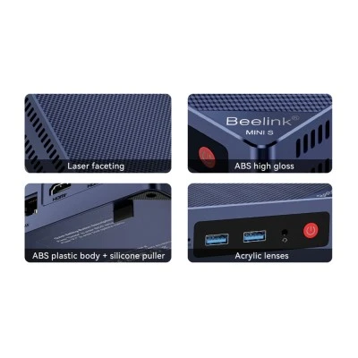 Mini PC Beelink S12, Intel N95, με 16GB RAM, 500GB SSD, Windows 11 Pro