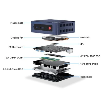 Mini PC Beelink S12, Intel N95, με 16GB RAM, 500GB SSD, Windows 11 Pro