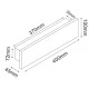 Επίτοιχο γραμμικό φωτιστικό LED SMD 12W 230V AC 760LM θερμό φως 3000k στεγανό IP65 λευκό τσιμέντο