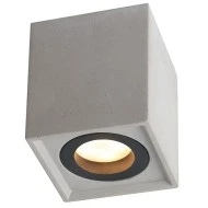 Τσιμεντένιο φωτιστικό οροφής MONTE 1xGU10 γκρι 8,5x8,5xh10cm