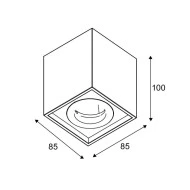 Φωτιστικό οροφής MONTE 1ΧGU10 8,5x8,5xh10cm κόκκινο τσιμεντένιο Φωτιστικό οροφής MONTE 1ΧGU10 8,5x8,5xh10cm κόκκινο τσιμεντένιο