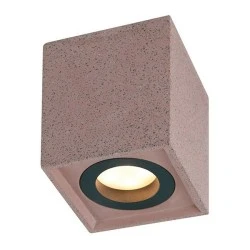 Φωτιστικό οροφής MONTE 1ΧGU10 8,5x8,5xh10cm κόκκινο τσιμεντένιο