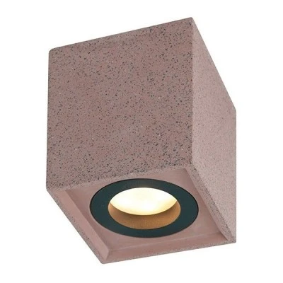 Φωτιστικό οροφής MONTE 1ΧGU10 8,5x8,5xh10cm κόκκινο τσιμεντένιο Φωτιστικό οροφής MONTE 1ΧGU10 8,5x8,5xh10cm κόκκινο τσιμεντένιο