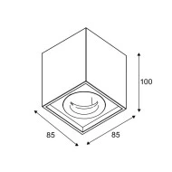 Φωτιστικό οροφής MONTE 1xGU10 8,5x8,5xh10cm λευκό τσιμεντένιο Φωτιστικό οροφής MONTE 1xGU10 8,5x8,5xh10cm λευκό τσιμεντένιο