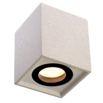 Φωτιστικό οροφής MONTE 1xGU10 8,5x8,5xh10cm λευκό τσιμεντένιο