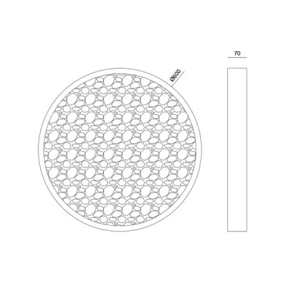 Φωτιστικό LED MOND οροφής - επίτοιχο σε λευκό φυσικό χρώμα γύψινο 32W 967lm 3000K θερμό λευκό χρώμα φωτός & διάσταση Φ600x70mm 