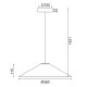 Κρεμαστό φωτιστικό WALNUT ξύλο D36xh160cm για ένα λαμπήρα GX53 Κρεμαστό φωτιστικό WALNUT ξύλο D36xh160cm για ένα λαμπήρα GX53