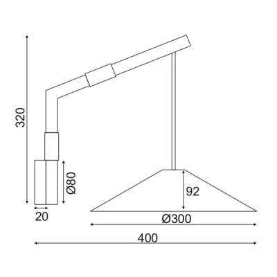 Επίτοιχο φωτιστικό NAIROBI 1x GX53 30x40x32cm με ξύλινο καπέλο φυσικού χρώματος και μεταλλική βάση