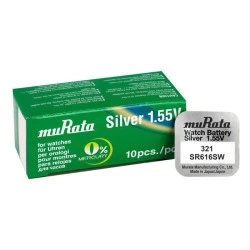 Μπαταρία λιθίου για ρολόγια MURATA SR616SW 1.55V No 321 σε συσκευασία 10τμχ