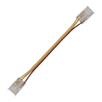 Ενδιάμεσος σύνδεσμος με καλώδιο για COB CCT LED Ταινία 10mm PCB με 3 Καλώδια στο Κέντρο