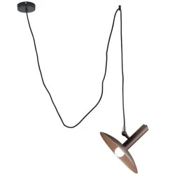 Διακοσμητικό φωτιστικό κρεμαστό 1Χ27 D25xh220cm μεταλλικό καφέ